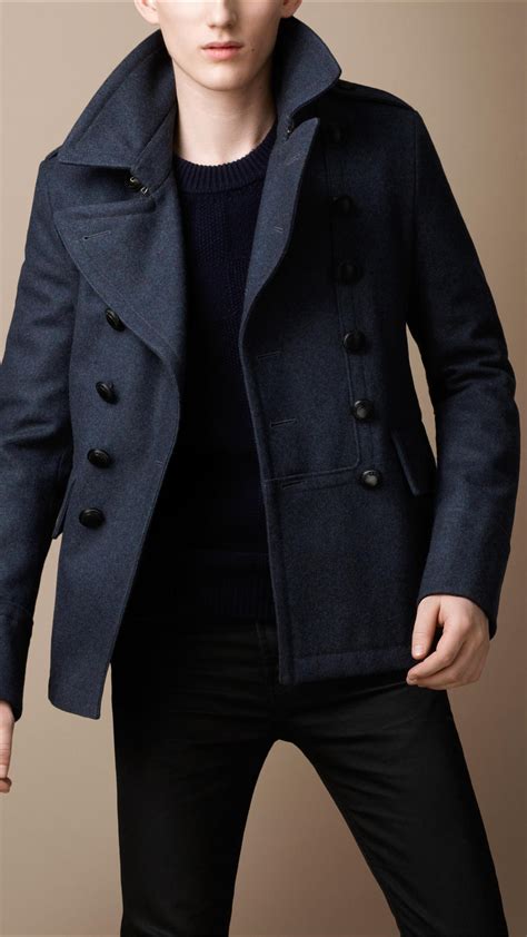 burberry mens coats|burberry pea coat sale men.